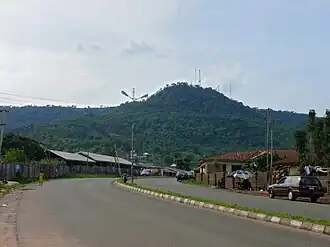 A view of mountain patti in motorway road. Kogi Lokoja. The History part in Nigeria. The road to lord fedrick house patti lukongi. Mountain of doves