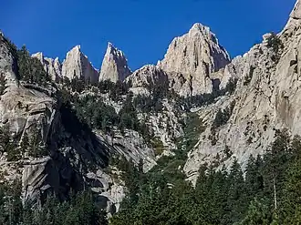 Mount Whitney from the Whitney Portal Trailhead.