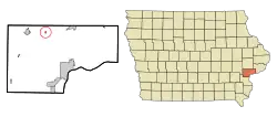Location of Atalissa, Iowa