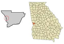 Location of Bibb City, Georgia