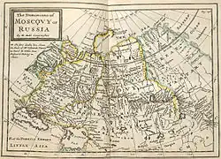 "The Possession of Moscovia or Russia." Map from Herman Moll's collection "Twenty four new and accurate maps of the several parts of Europe". London, 1715?