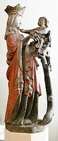 Muttergottes mit Jesuskind und Rosenstrauch (c. 1300), Bavarian National Museum, Munich