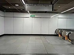 Entrance B from concourse level.