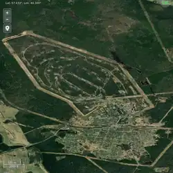 Satellite imagery of Burmakino with its arsenal