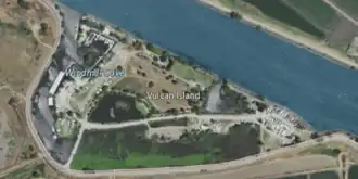 Aerial image of an island.