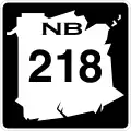 Route 218 marker