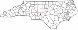 Location in North Carolina