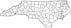 Location of Flat Rock, North Carolina