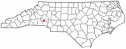 Location of Lincolnton, North Carolina