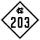 North Carolina Highway 203 marker