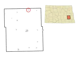 Location of Sibley, North Dakota