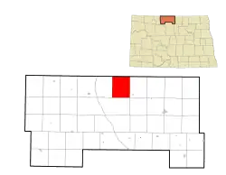 Location of Scandia Township within Bottineau County, North Dakota
