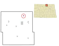 Location of St. John, North Dakota