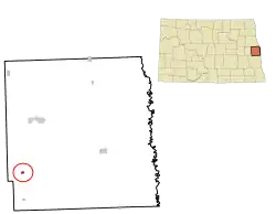 Location of Clifford, North Dakota