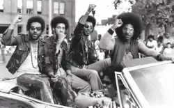 Left to right: Major Harris, Ron Hopper, Bill Stratley and Joe Jefferson