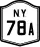 New York State Route 78A marker
