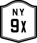 New York State Route 9X marker