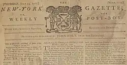 New York Gazette or The Weekly Post-Boy Jul 24 1766