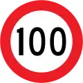 100&nbsp;km/h speed limit