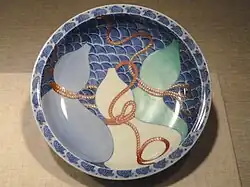 Bowl with gourd flasks design, 18th century, porcelain with enamel