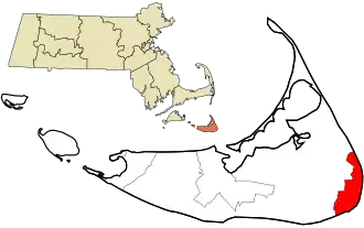Location in Nantucket County and the state of Massachusetts.