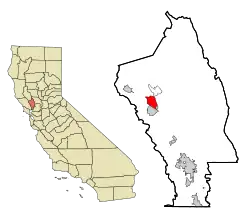 Location in Napa County and the state of California