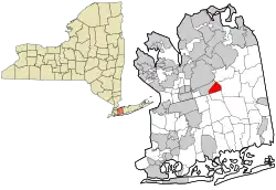 Location in Nassau County and the state of New York