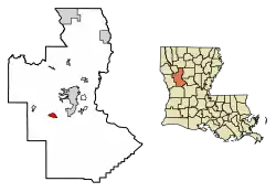 Location of Provencal in Natchitoches Parish, Louisiana.