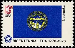 Flag of Nebraska flown from its Labor Department Building