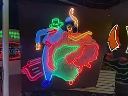 Neon sign from La Fonda Mexican restaurant in Glendale, California (1940s)