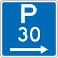 Parking Permitted: 30 Minutes (on the right of this sign, standard hours)