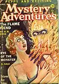 Cave's "The Flames Fiend" was the cover story in the second issue of New Mystery Adventures in 1935