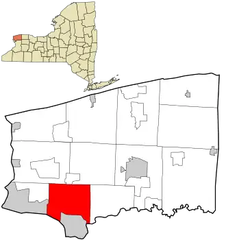Location in Niagara County and the state of New York.