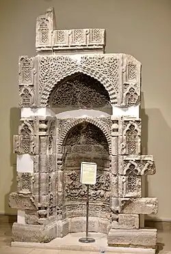 Mihrab from al-Nuri Mosque in Mosul, Iraq, built by Nur al-Din Zengi, Iraq Museum