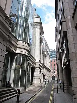 Narrow street in City of London