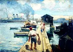 Seascape with Constanţa Harbor