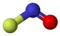 Ball and stick model of nitrosyl fluoride