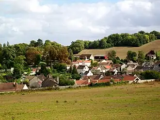 The centre of the village, seen from Rue Pasteur