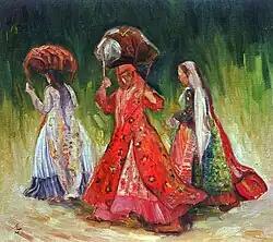 Nomad Women, 1987, Oil on canvas