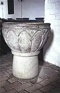 Font of Gotland limestone