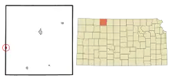 Location within Norton County and Kansas