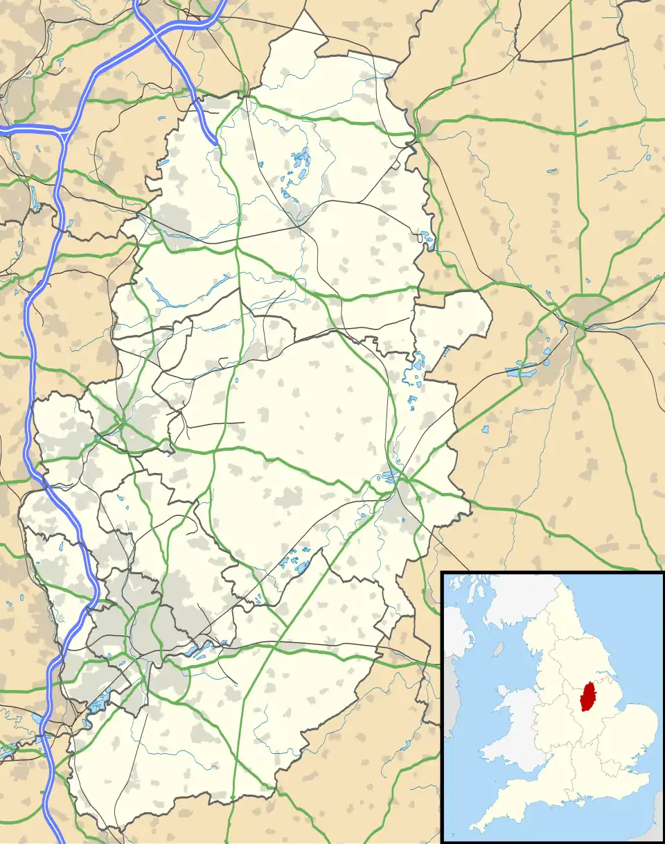 Worksop is located in Nottinghamshire