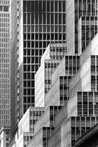 An example of "telephoto" distortion used for artistic purposes. Created by a 300 mm lens on a full-frame 35 mm camera.