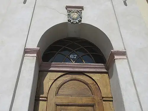 The window above the main entrance