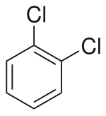 Skeletal structure of 1,2-Dichlorobenzene