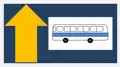 Forward arrow - Athens Urban Transport (OASA) guidance (without route label).