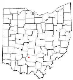 Location of Frankfort, Ohio