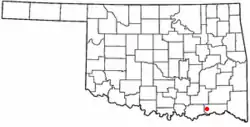 Location of Boswell, Oklahoma