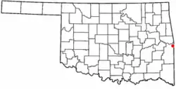 Location of Pocola, Oklahoma