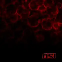 Faint, red blood droplets cover the top half of the otherwise black cover. The OSI logo, in red, is in the bottom right-hand corner.